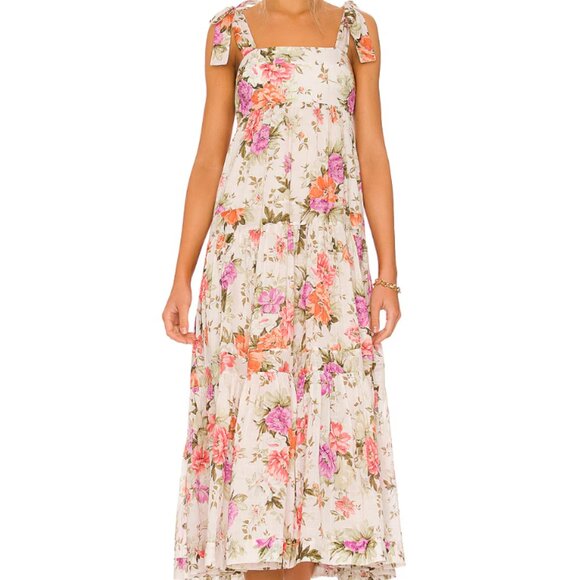 ZIMMERMANN Pattie Tie Shoulder Dress - SZ 2 - Picture 1 of 7
